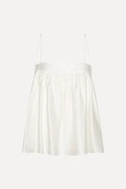 Striped Slip Top Bright White
