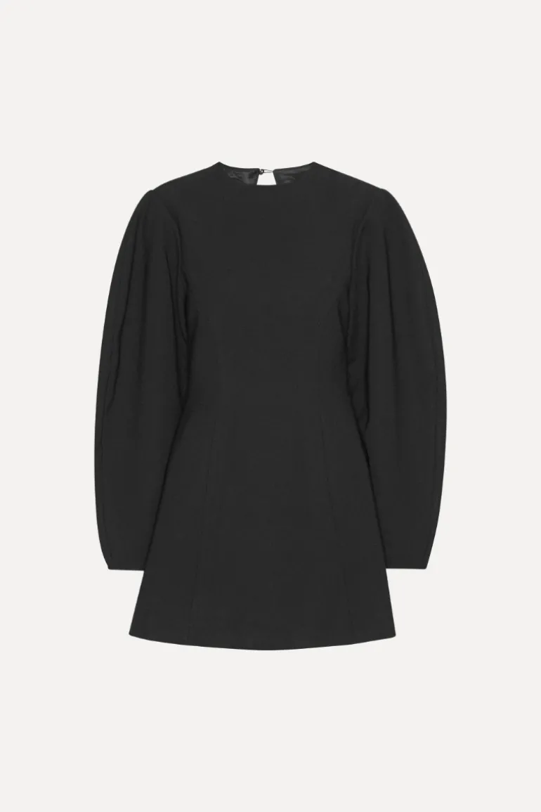 Suiting Flared Mini Dress Black
