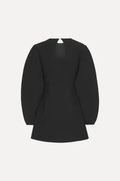 Suiting Flared Mini Dress Black