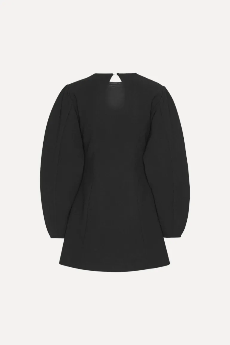 Suiting Flared Mini Dress Black