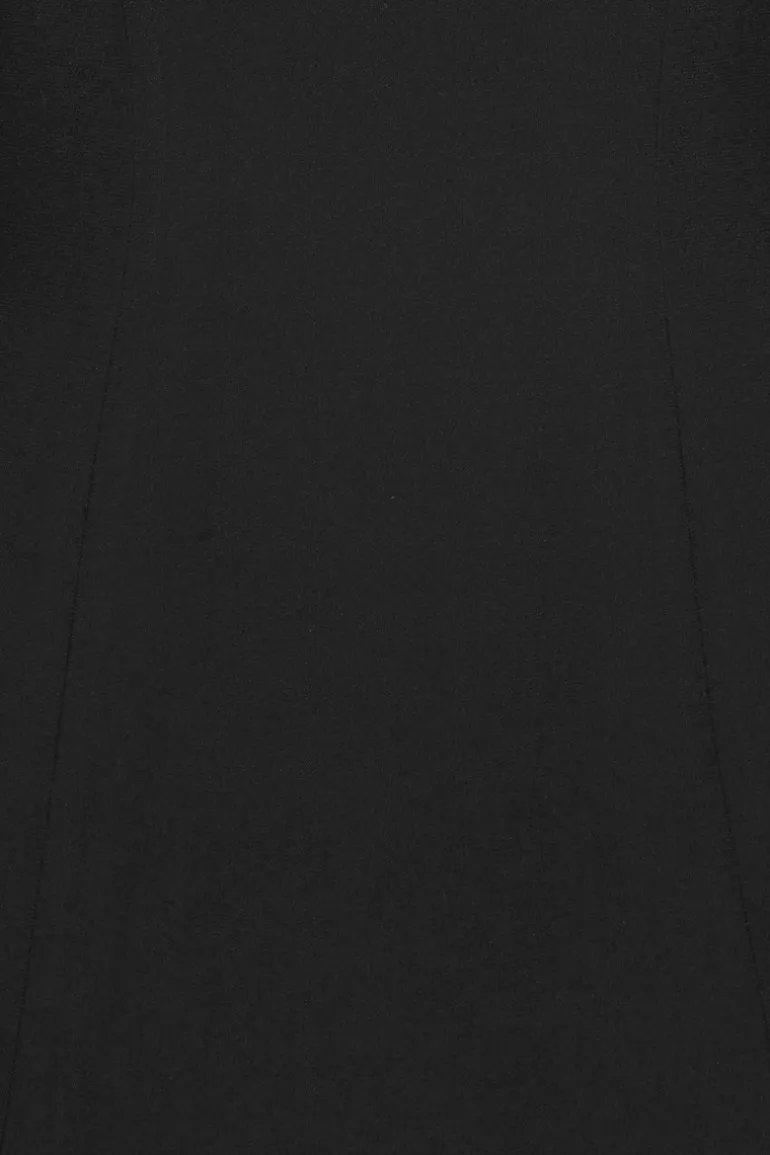 Suiting Flared Mini Dress Black