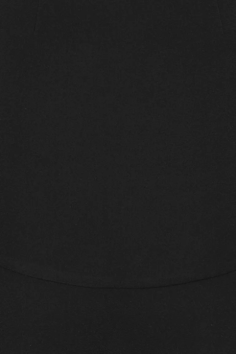 Suiting Mini Ruffle Skirt Black