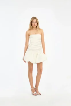 Taffeta Balloon Dress White