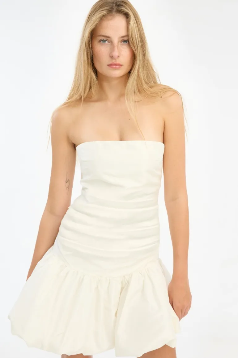 Taffeta Balloon Dress White