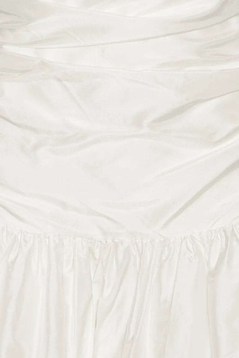 Taffeta Balloon Dress White