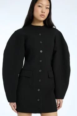 Tailored Mini Dress Black