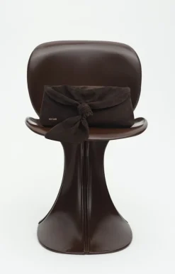 The Drape Bag Brown Suede