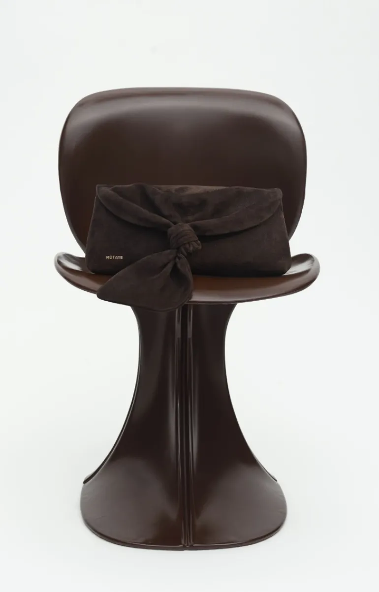 The Drape Bag Brown Suede