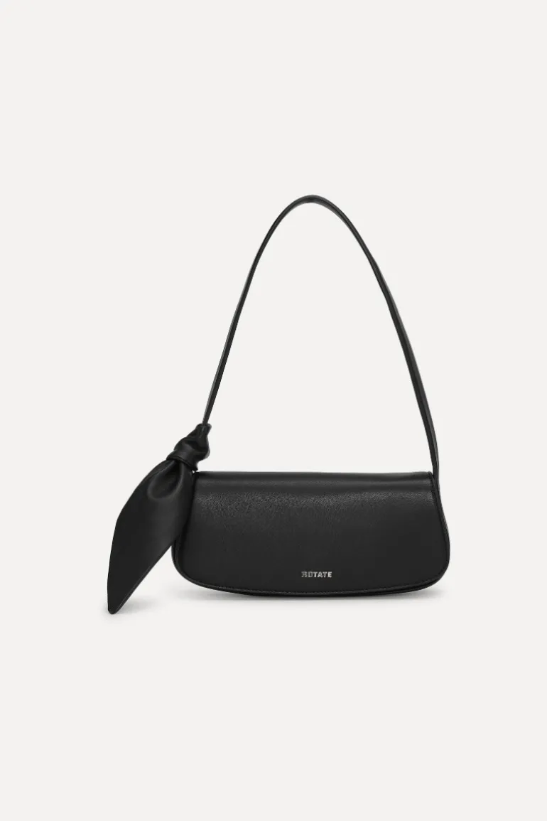 The Scarf Bag Black Leather