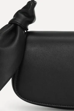 The Scarf Bag Black Leather