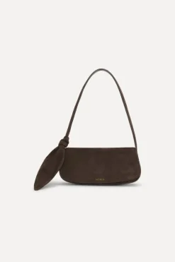 The Scarf Bag Brown Suede