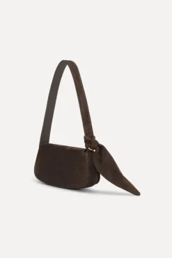 The Scarf Bag Brown Suede