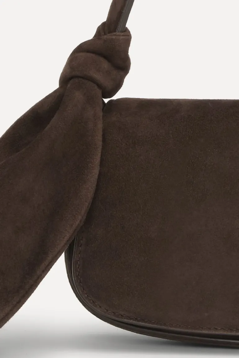 The Scarf Bag Brown Suede