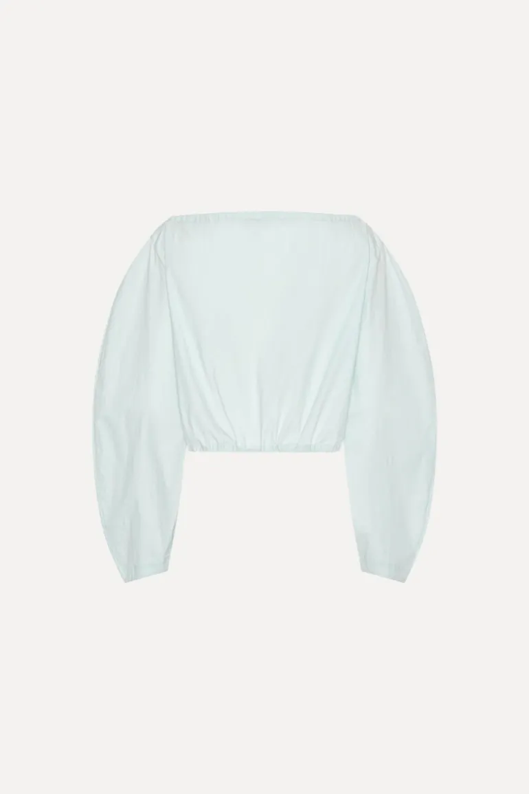 Tie Strap Ls Top Light Blue