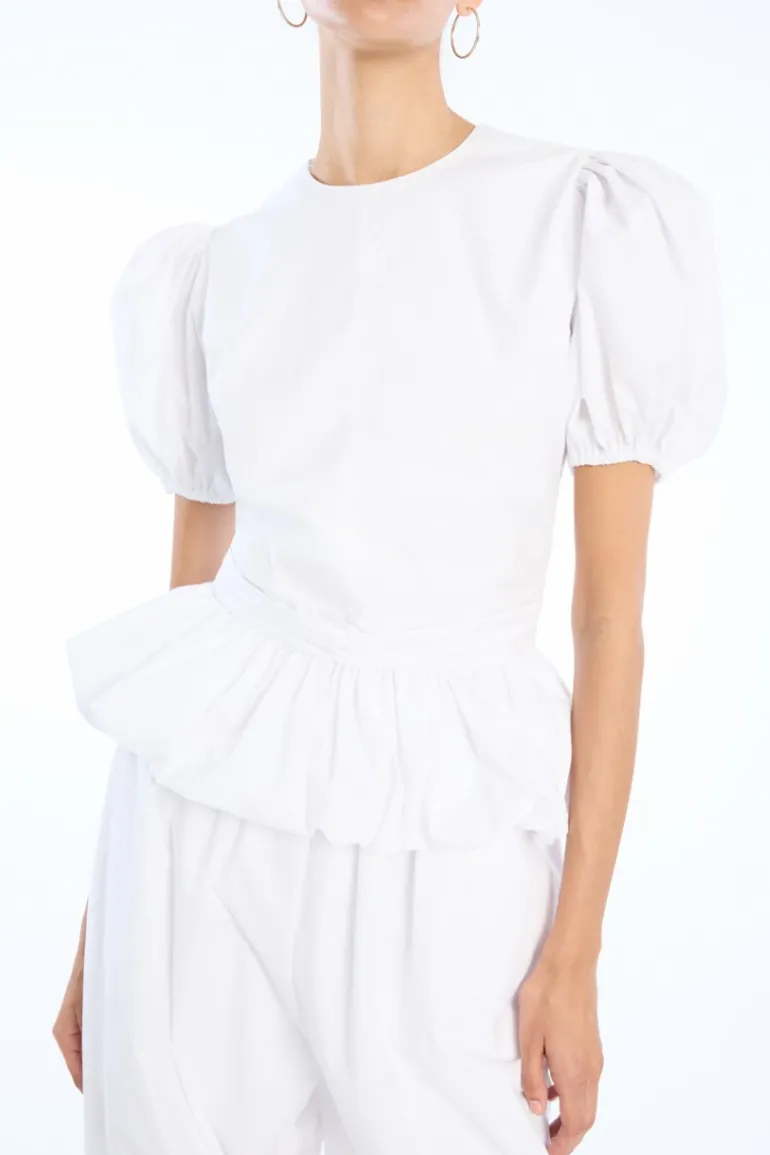 Top W/ Puffsleeves Bright White