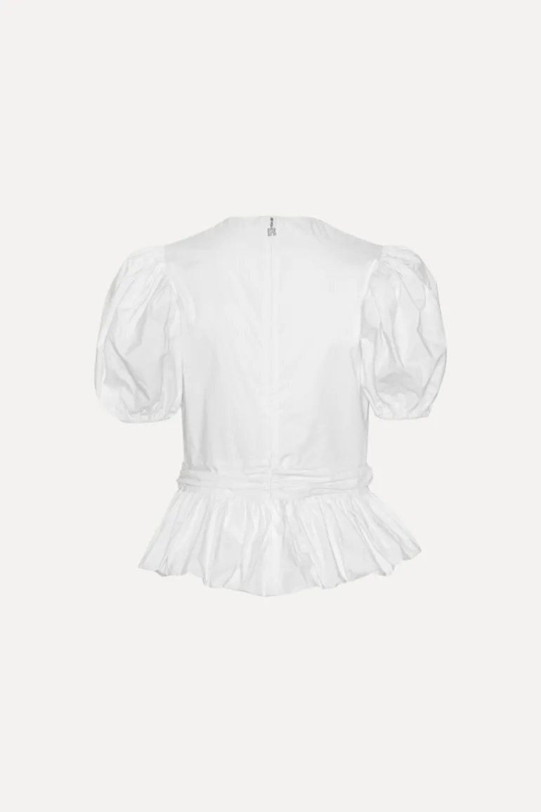 Top W/ Puffsleeves Bright White