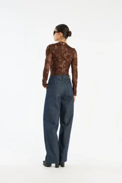 Wide Leg Jeans Dark Blue
